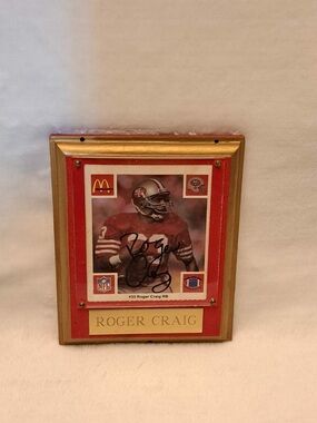 McDonald's San Francisco 49ers sports trading card featuring Roger Craig